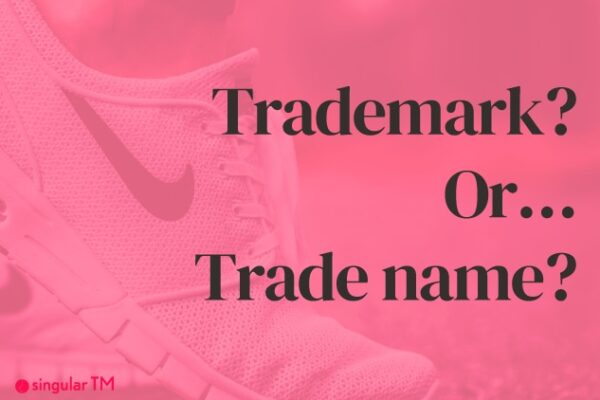 What is the difference between a trademark and a trade name?