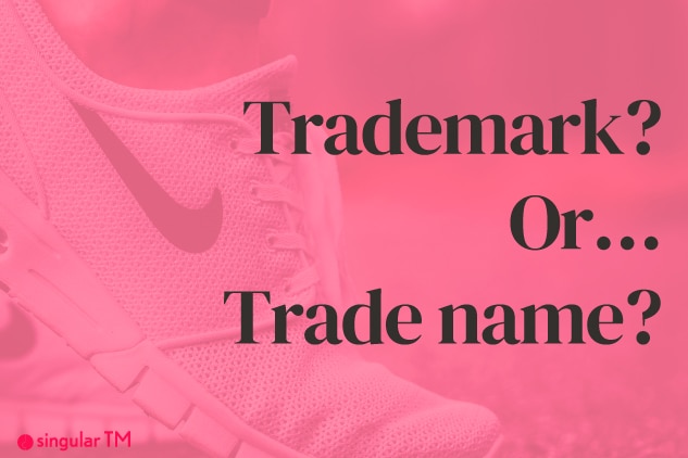 What is the difference between a trademark and a trade name?